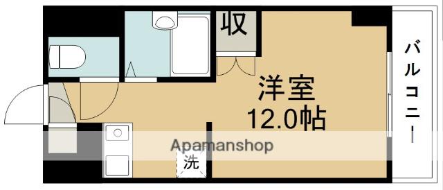 キャピタル萩野町(ワンルーム/4階)の間取り写真