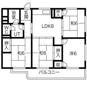 渡辺マンション(4DK/2階)の間取り写真