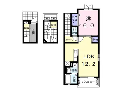 シティライフ(1LDK/3階)の間取り写真