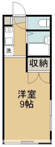クレセント萩野町(ワンルーム/2階)の間取り写真