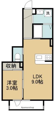 ANYRE高砂駅東Ⅱ(1LDK/3階)の間取り写真