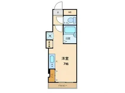昇龍ビル(ワンルーム/3階)の間取り写真