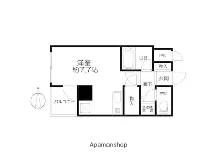 リエス支倉町(ワンルーム/3階)の間取り写真