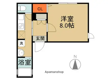 シャーメゾン真栄(1K/3階)の間取り写真
