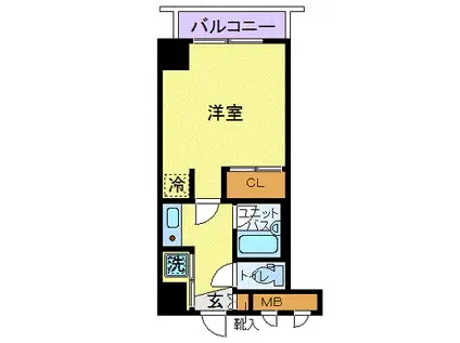 RENATO広瀬通(1K/5階)の間取り写真