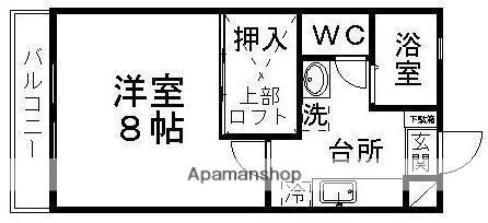 ティエラユースA棟(1K/1階)の間取り写真