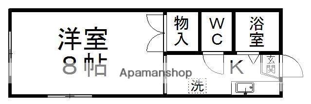 ルミナス向山(1K/1階)の間取り写真