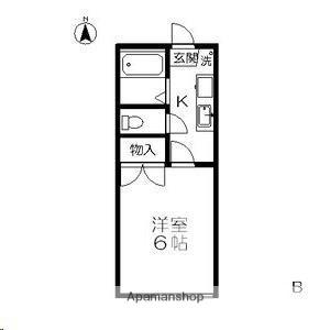 ビレッジ柏木(1K/2階)の間取り写真