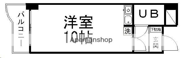 センチュリーマンション(ワンルーム/1階)の間取り写真