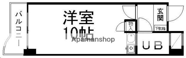 センチュリーマンション(ワンルーム/1階)の間取り写真