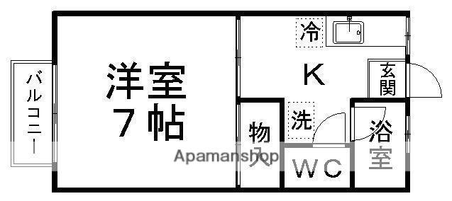 メモリーハウス(1K/2階)の間取り写真
