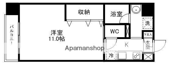 ロイヤルパーク大町(1K/10階)の間取り写真