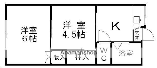 JSハウス(2K/1階)の間取り写真