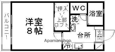 ティエラドミールD棟(1K/2階)の間取り写真