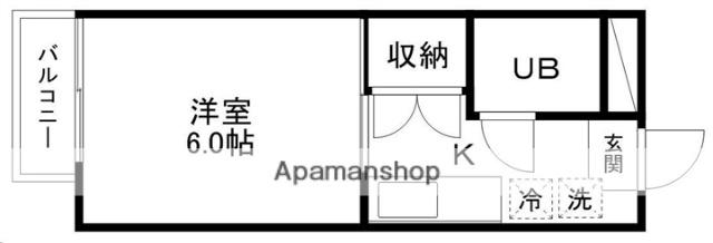 BLOOM01(1K/2階)の間取り写真