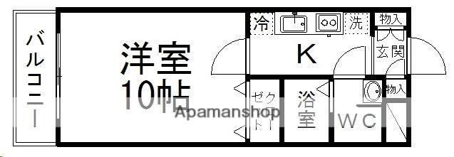 アクアコート(1K/3階)の間取り写真