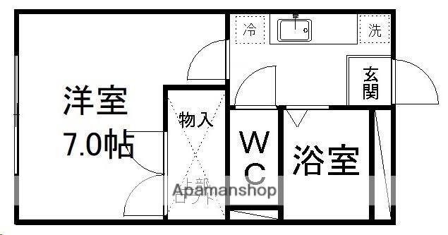 リバーサイド若林(1K/3階)の間取り写真