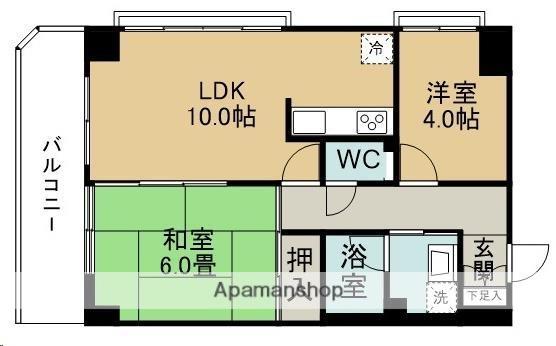シャイン仙台柳生第2(2LDK/6階)の間取り写真
