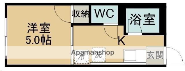 コーポラスよこさわ(1K/2階)の間取り写真