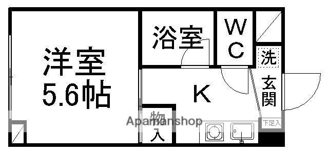 WALKERS HILL メゾン(1K/1階)の間取り写真