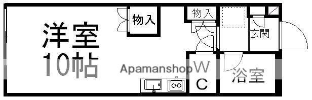 ロイヤルビレッジ旭ケ丘(ワンルーム/1階)の間取り写真