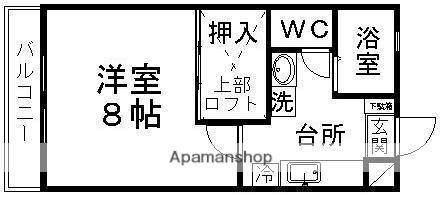 ティエラルージュA棟(1K/1階)の間取り写真