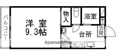 小松グリーンハイツ(1K/3階)の間取り写真