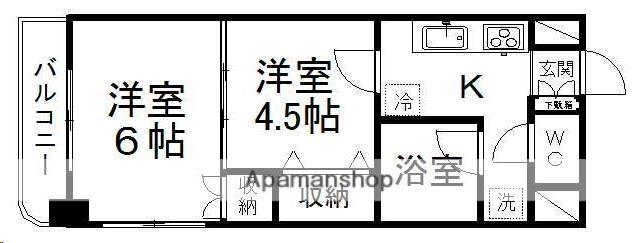 メイ・パストラル(2K/5階)の間取り写真