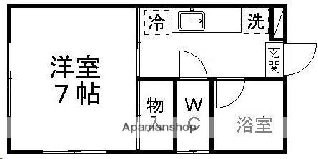 コーポ一栗(1K/1階)の間取り写真