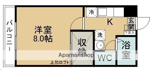 ティエラドミールB棟(1K/1階)の間取り写真