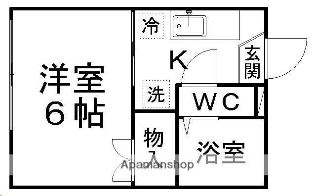ステラコート台原B棟(1K/1階)の間取り写真