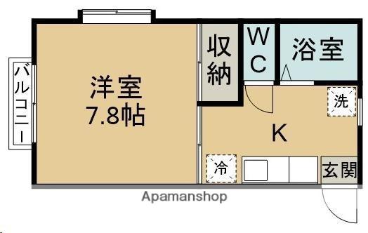 メゾンドメイ(1K/1階)の間取り写真