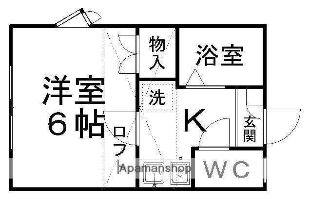 エコステージ鶴ケ谷(1K/1階)の間取り写真