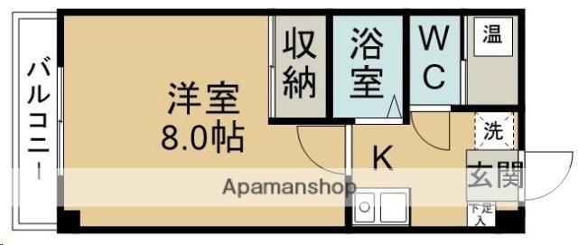 プラザ・ドゥ・ブランカ(1K/3階)の間取り写真