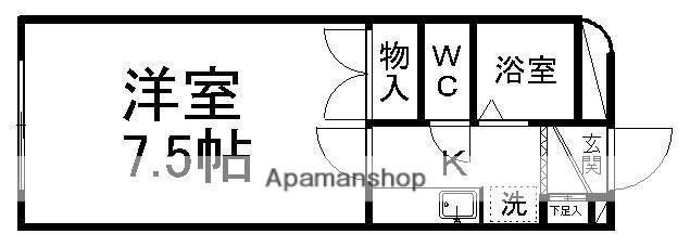 セクターズコート(1K/3階)の間取り写真