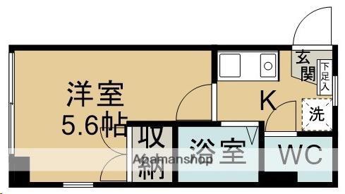 ベルトピア仙台23(1K/1階)の間取り写真