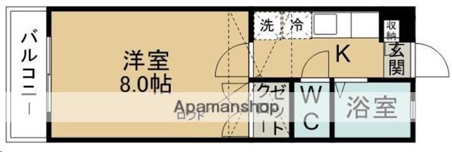ミスターK3(1K/2階)の間取り写真