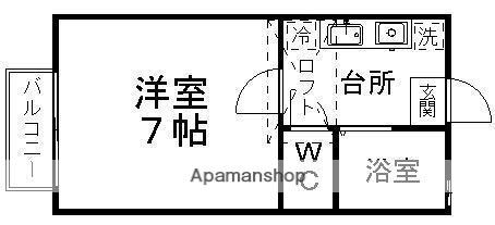 ピースフル東照宮(1K/2階)の間取り写真