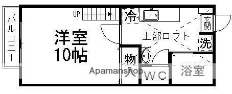 クオリティ・ペアハイムB棟(1K/2階)の間取り写真