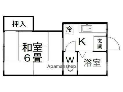 第2畠山アパート(1K/2階)の間取り写真