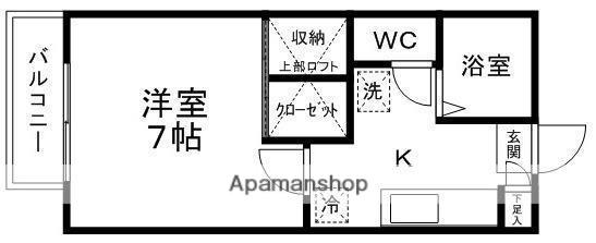 バーシティハウスギムナジウム(1K/1階)の間取り写真