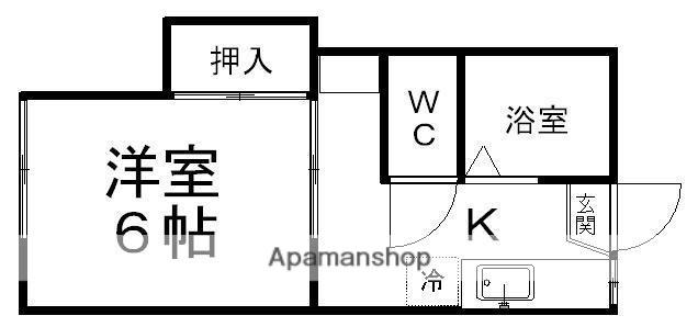エコーハイツ(1K/1階)の間取り写真