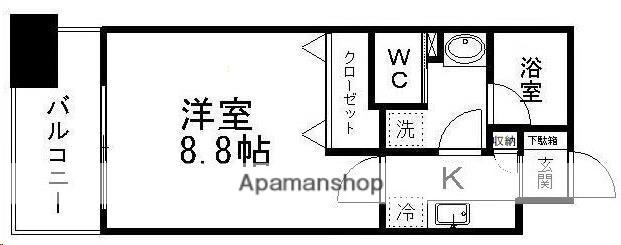 リビングステージ木町通(1K/5階)の間取り写真