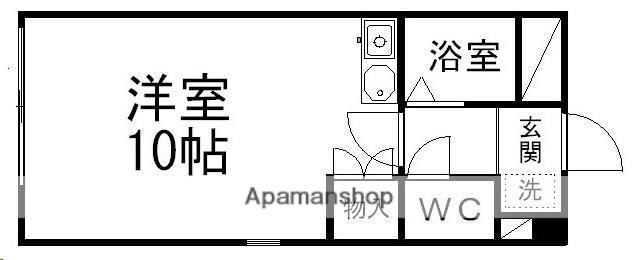 ピースフル桜(ワンルーム/3階)の間取り写真