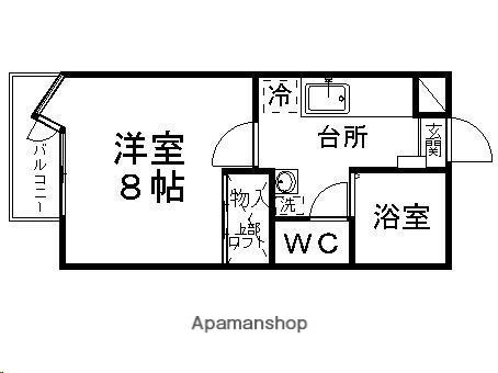 バーシティーハウス台原(1K/2階)の間取り写真