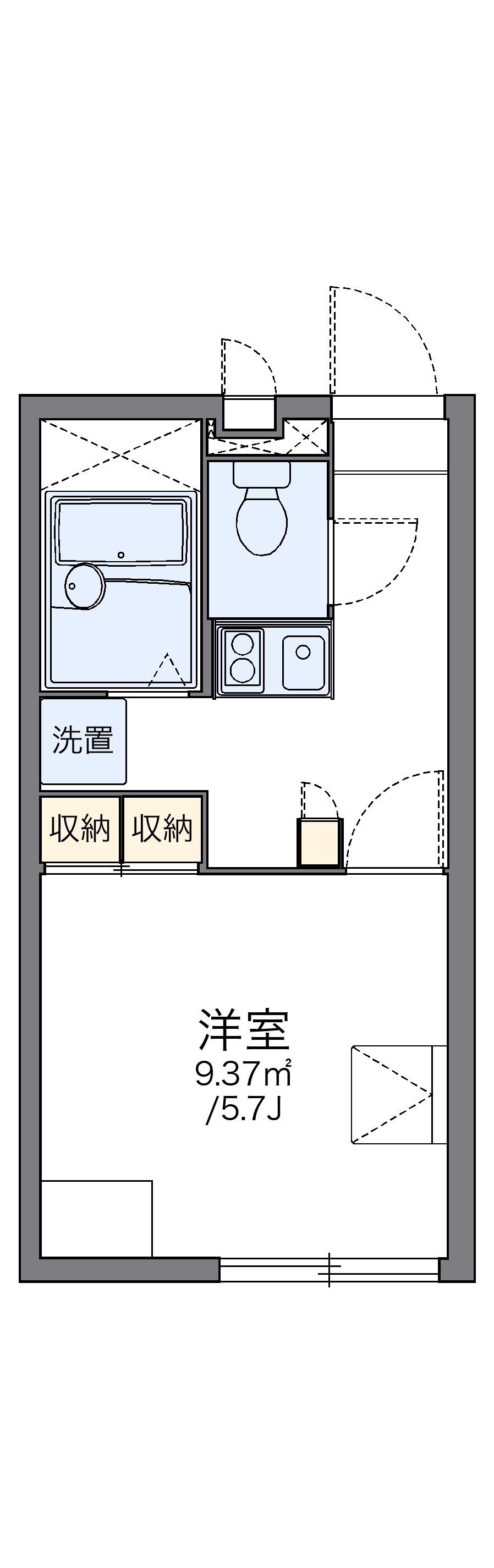 レオパレスアヤシランド(1K/1階)の間取り写真