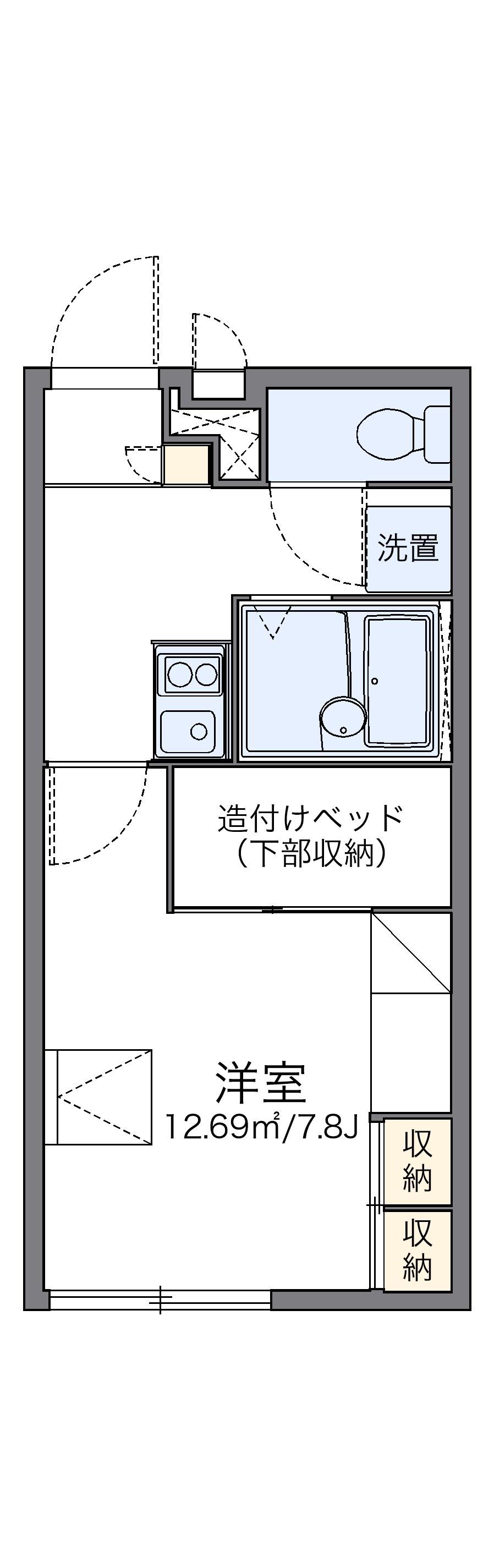レオパレスみえ(1K/2階)の間取り写真