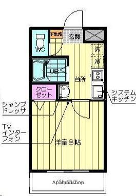 ロイヤルハイツ東八(ワンルーム/3階)の間取り写真