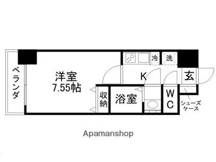 NASIC仙台東口(1K/9階)の間取り写真