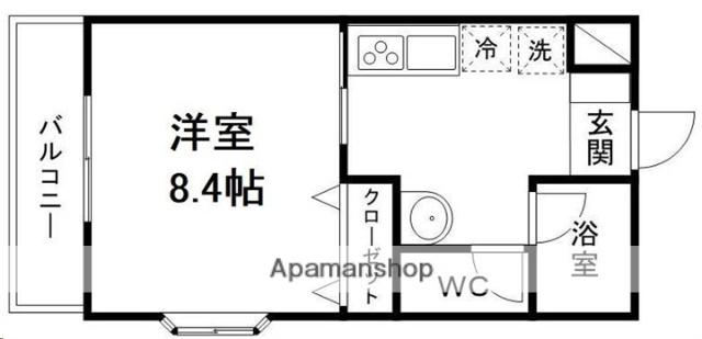 スエヒロ館(1K/2階)の間取り写真